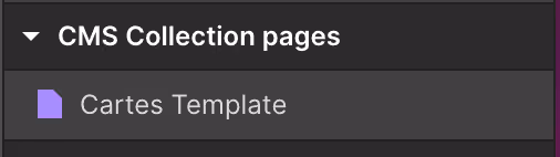 Emplacement des pages dynamiques dans Webflow