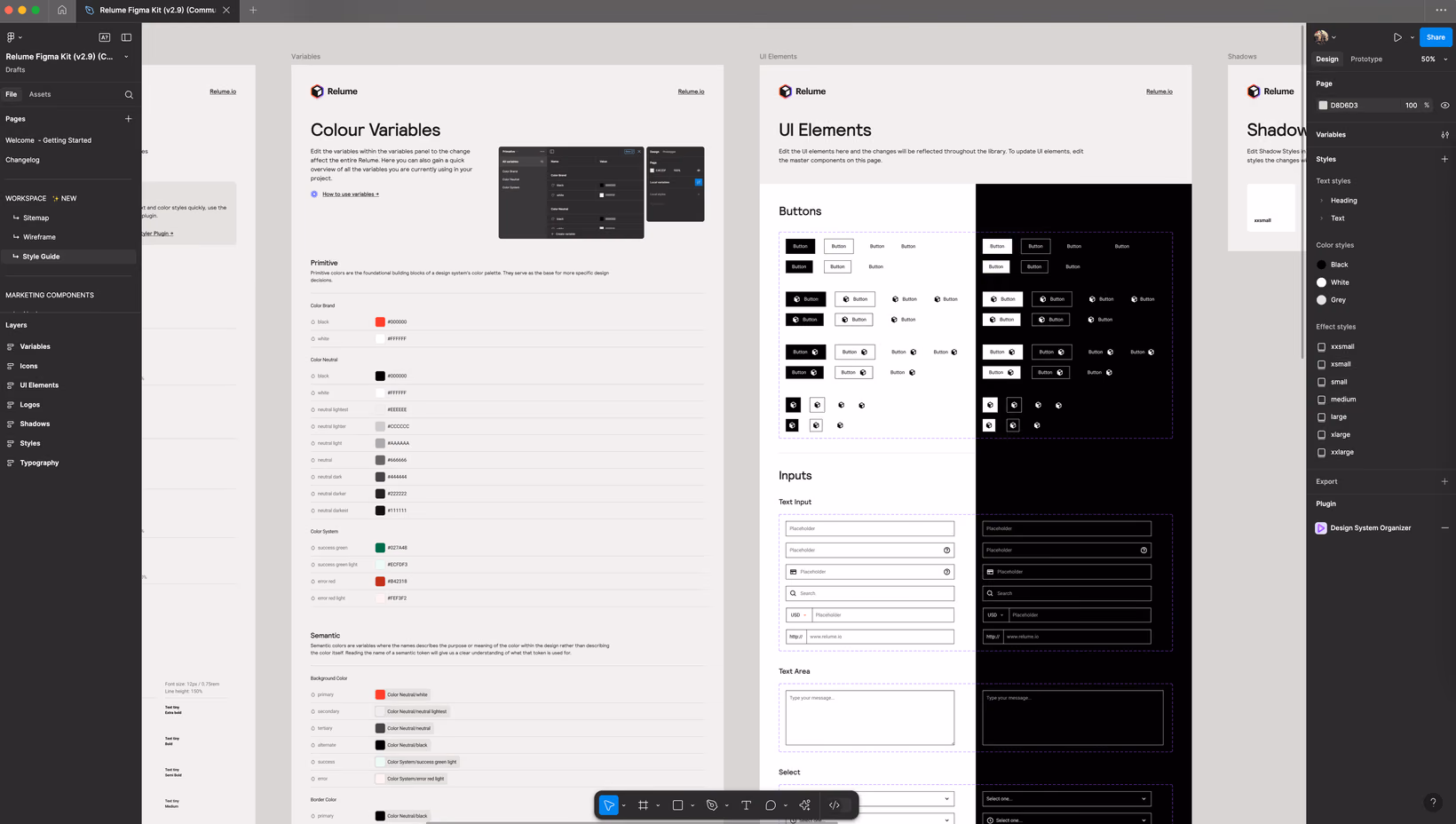 UI kit de Relume sur Figma