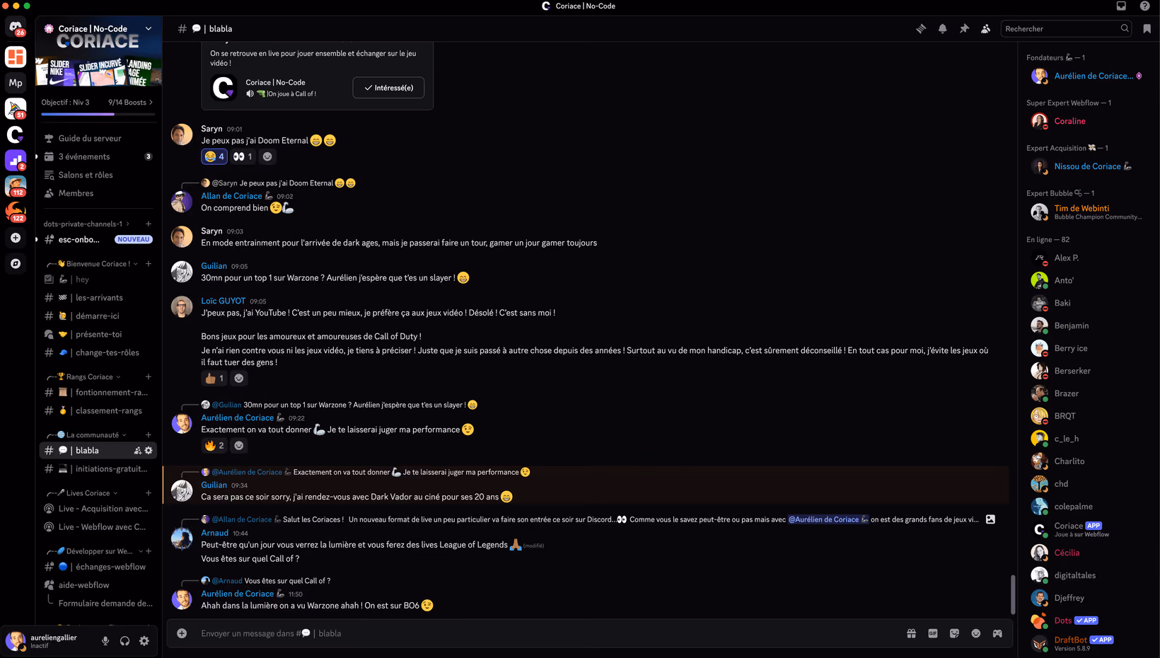 Communauté CORIACE sur Discord