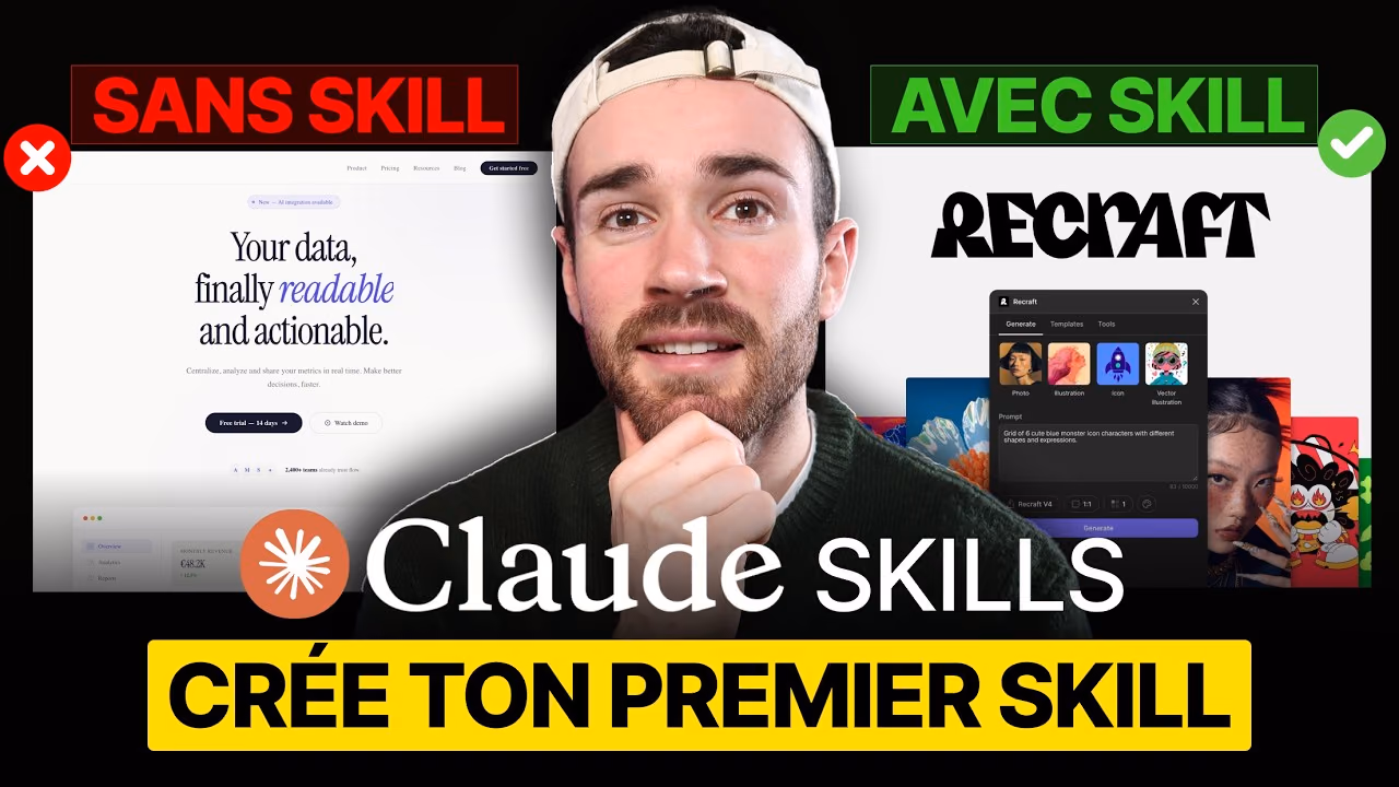 Miniature de la vidéo : Créer un skill Claude facilement