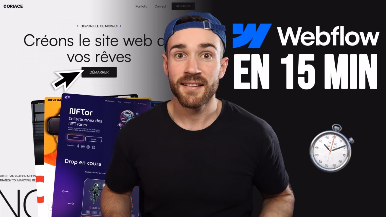 Miniature de la vidéo : Modifier un template gratuit Webflow