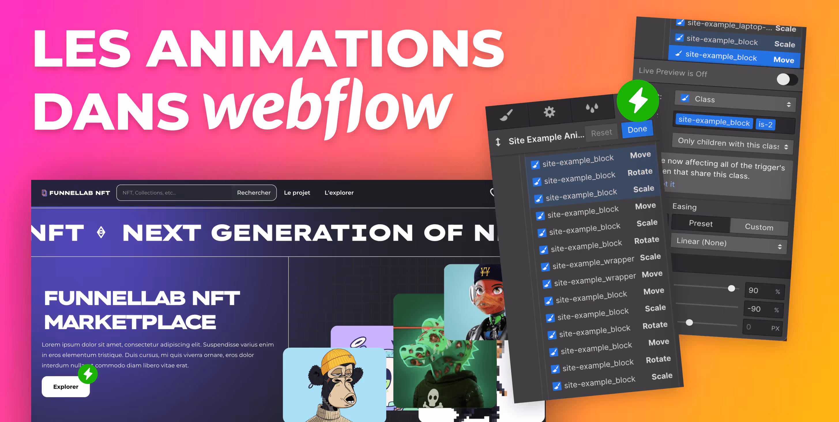 Comment ajouter des animations sur un site Web créé avec Webflow ?