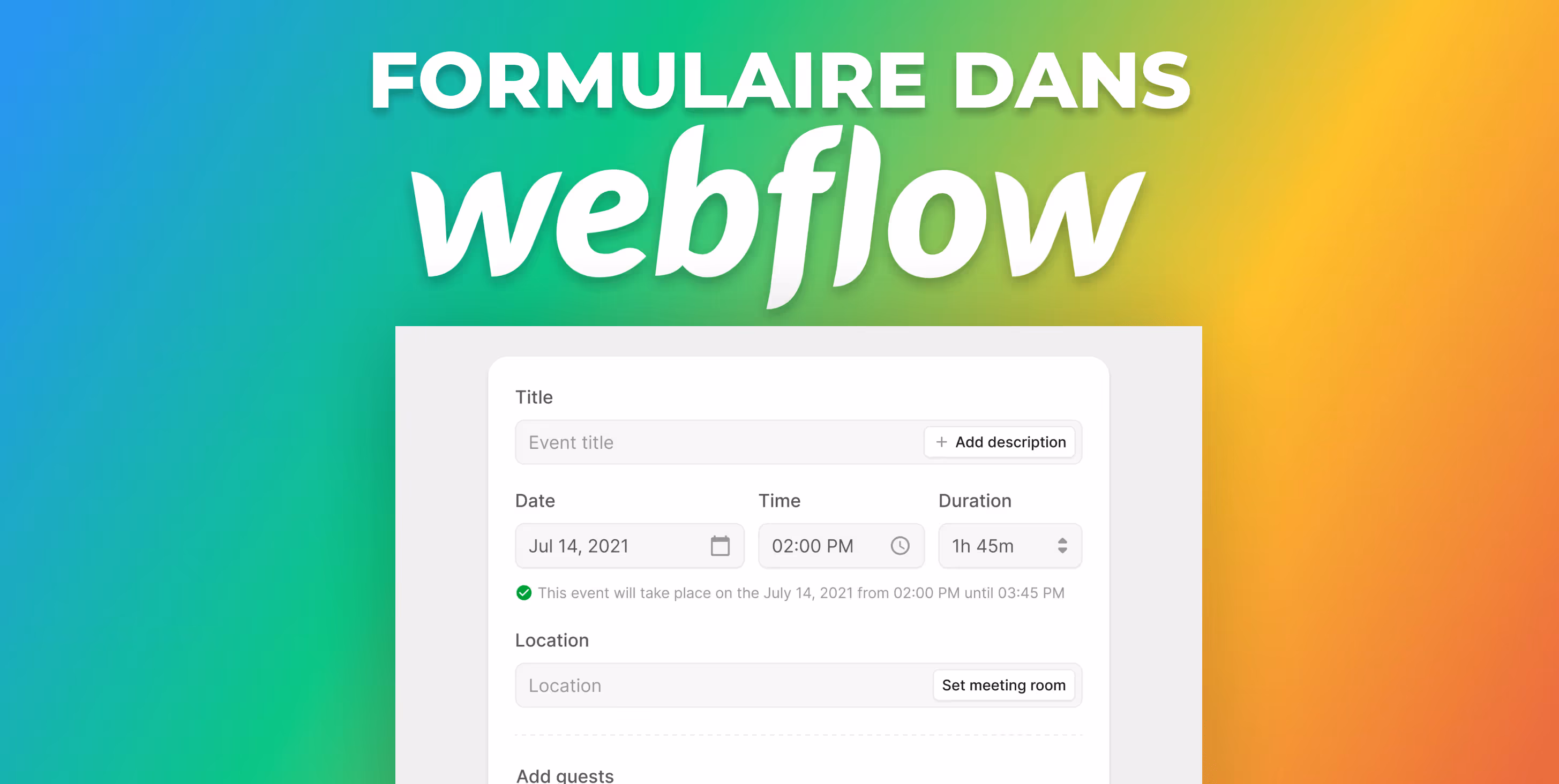 Comment créer un formulaire de contact sur votre site Web Webflow ?