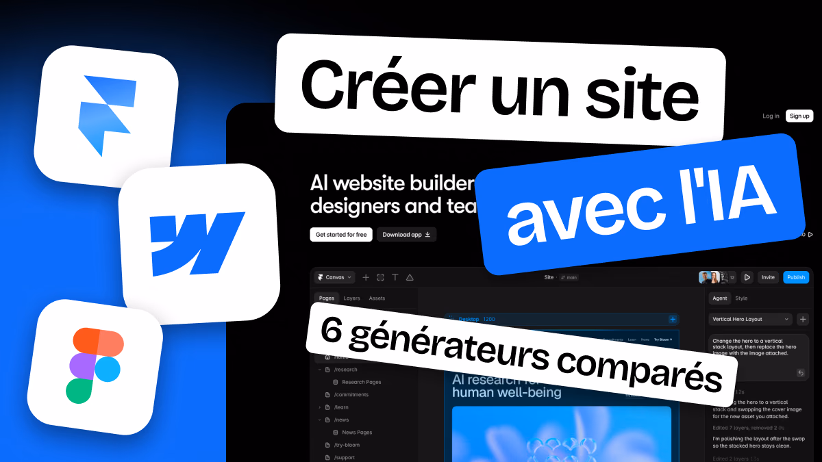 Créer un site web avec l'IA : 6 générateurs comparés en 2026