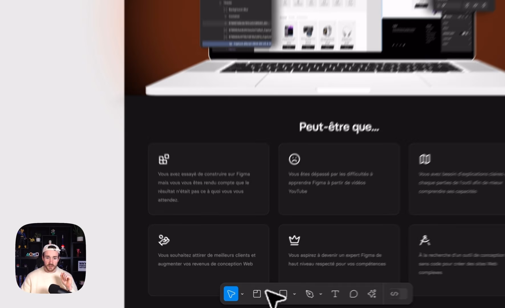 La barre d'outils dans Figma