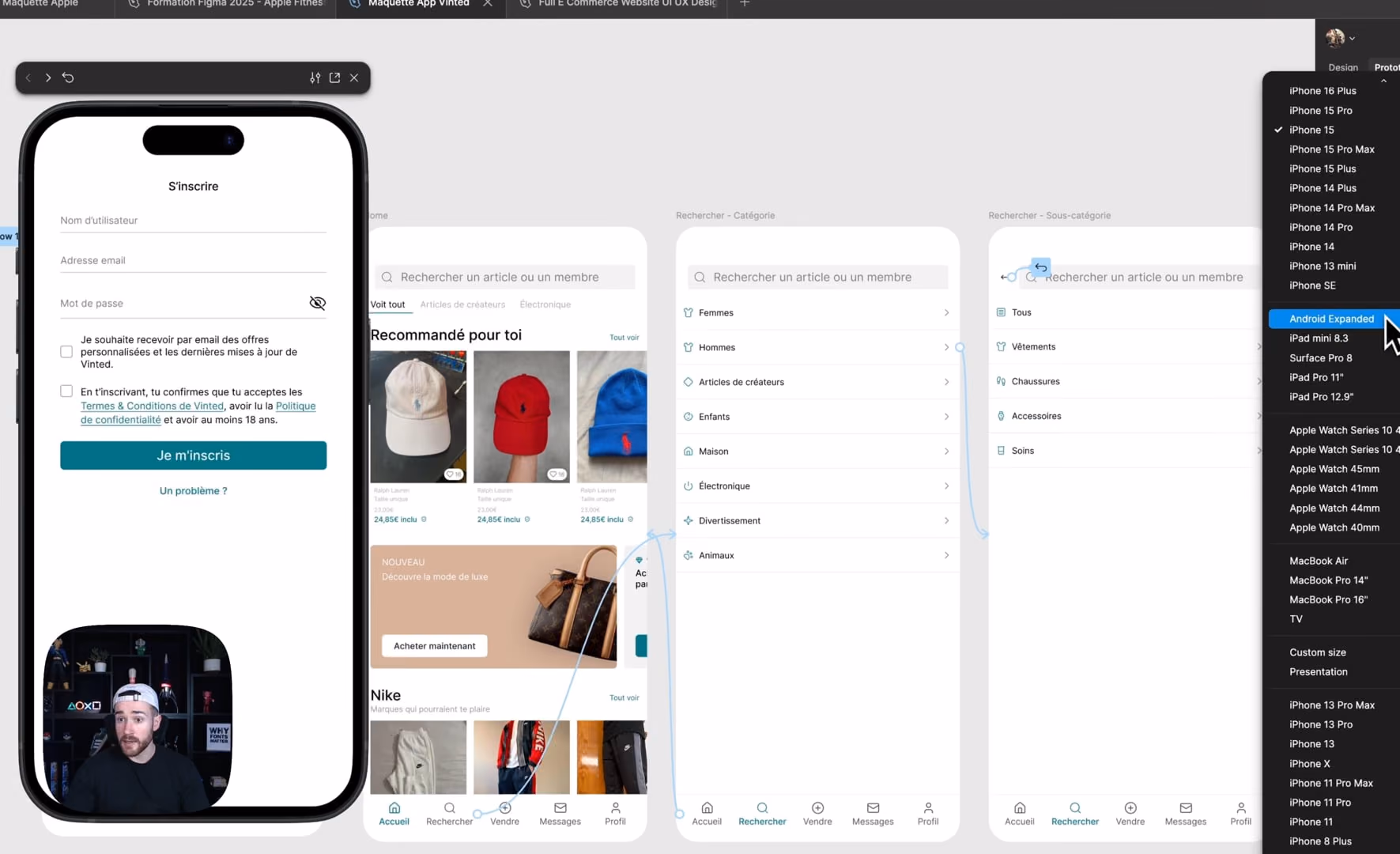 Le prototypage dans Figma