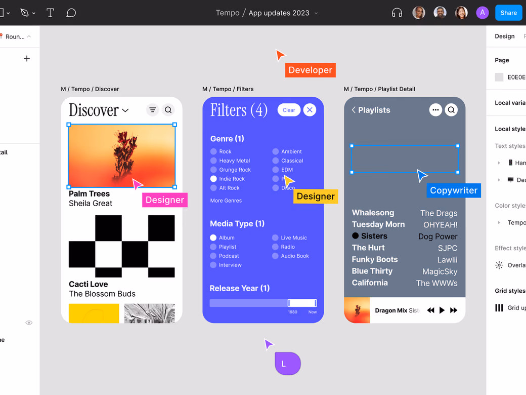 Exemple de maquette de landing page réalisée dans Figma