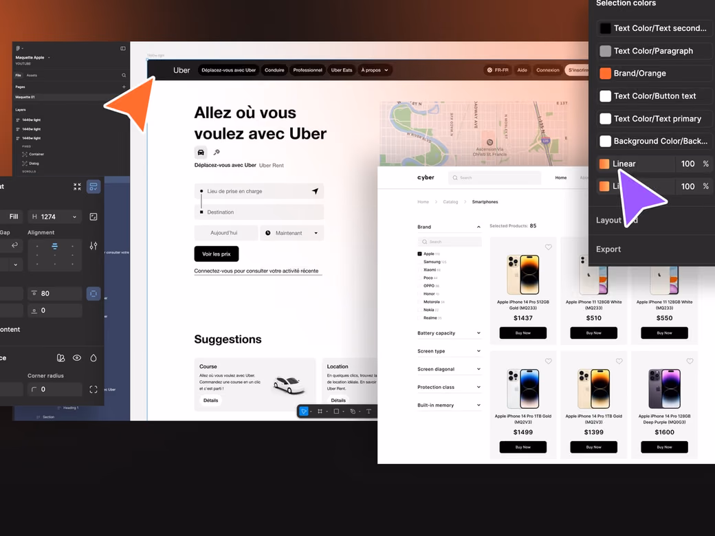 Exemple de maquette de site complet réalisée dans Figma
