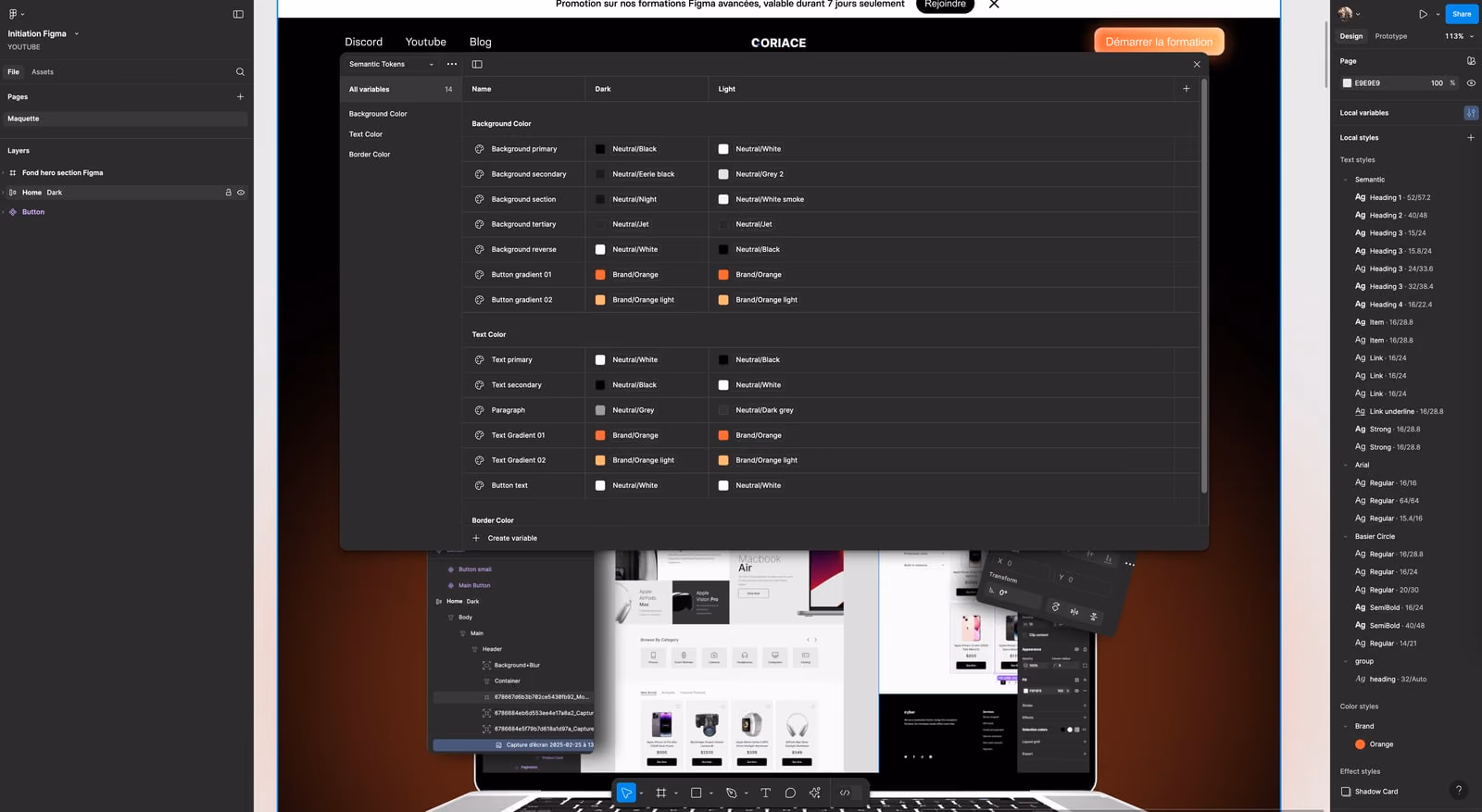 Un prototype interactif dans Figma