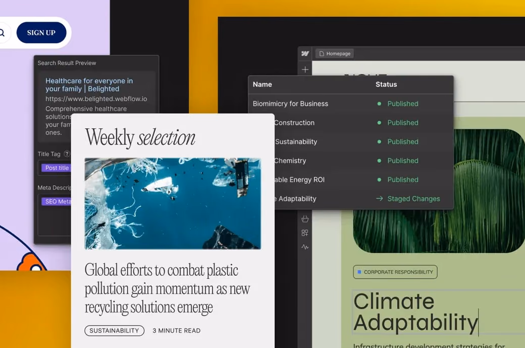 Le CMS d'un site pendant une refonte sur Framer