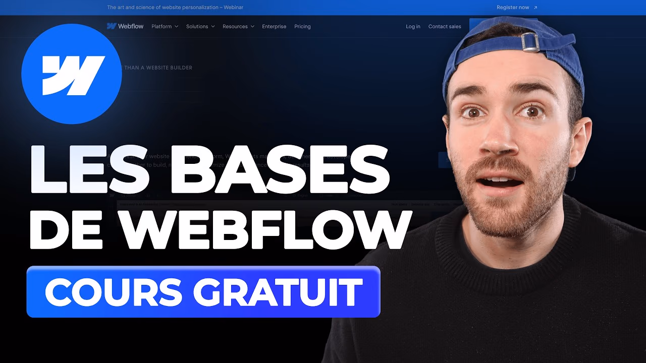 Miniature de la vidéo : Les bases de Webflow pour débutants