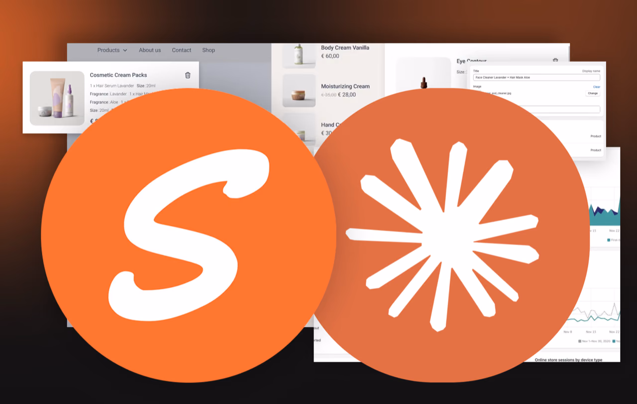 Le visuel de la formation Smootify : une boutique Webflow, le logo Smootify et l'astérisque Coriace