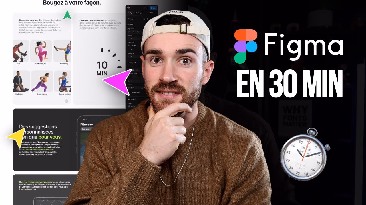 Miniature de la vidéo : Faire une maquette de site web dans Figma