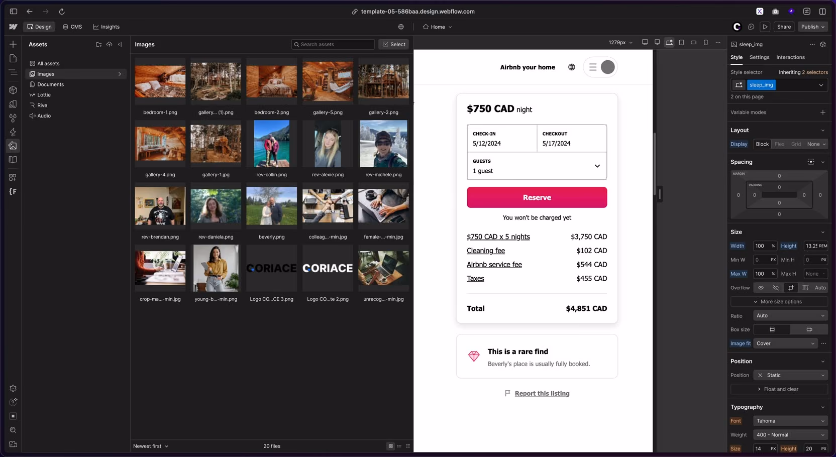 Le Designer Webflow, premier site vitrine