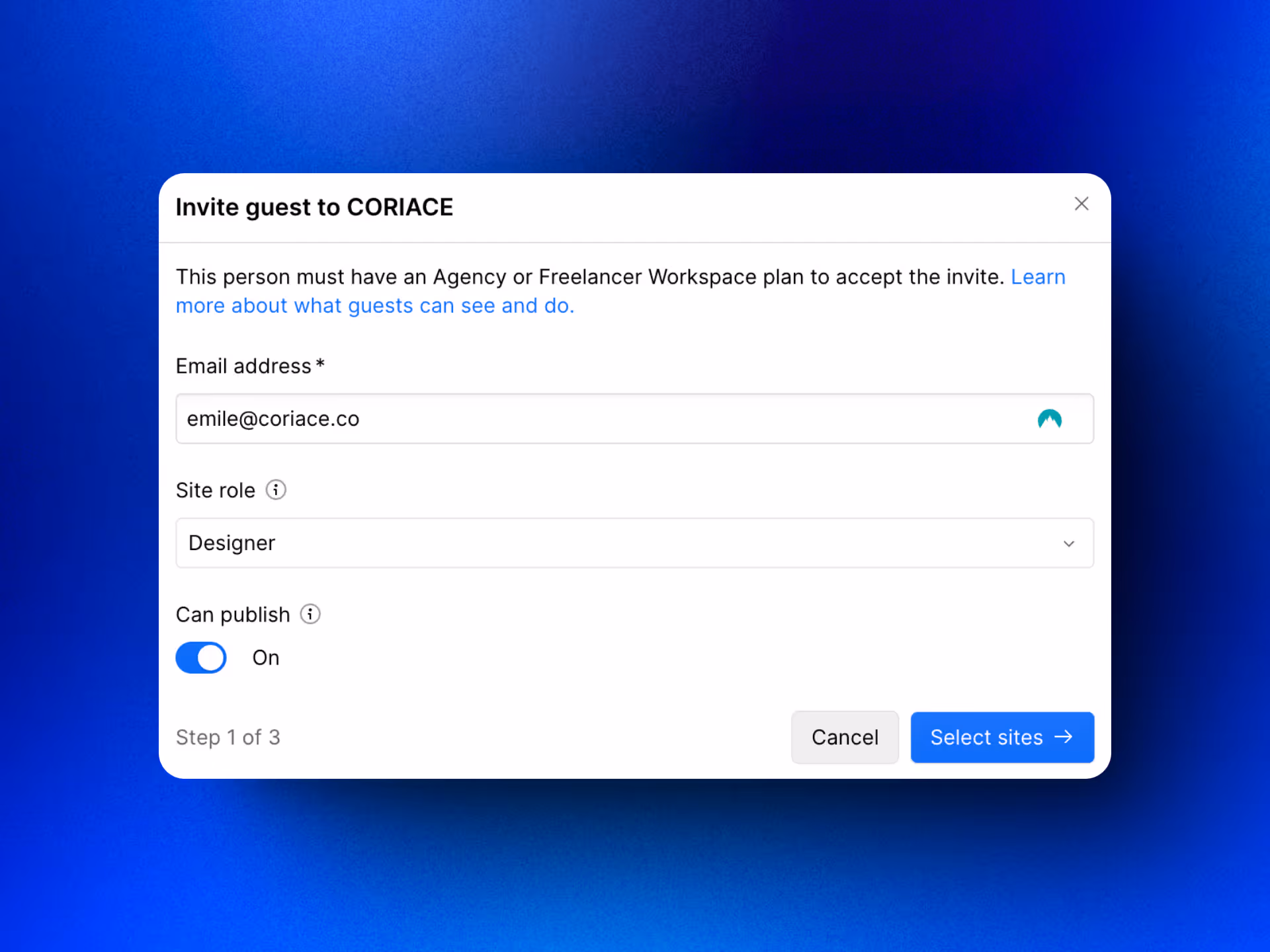 La collaboration dans Webflow